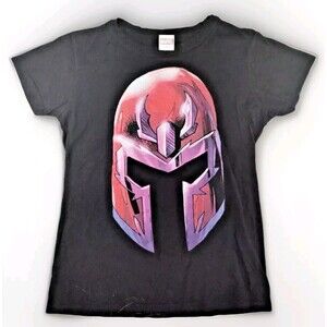 Tultex Marvel Youth Size Large Magneto Graphic Black T Shirt Fast Shipping